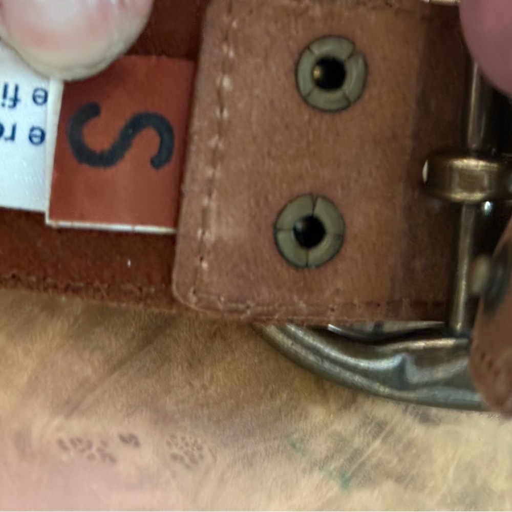 Lucky Brand Beaded Brown Leather Belt - Picture 5 of 10